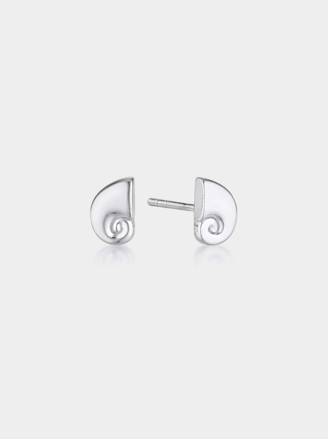 Linda Tahija - Nautilus Stud Earrings - Sterling Silver