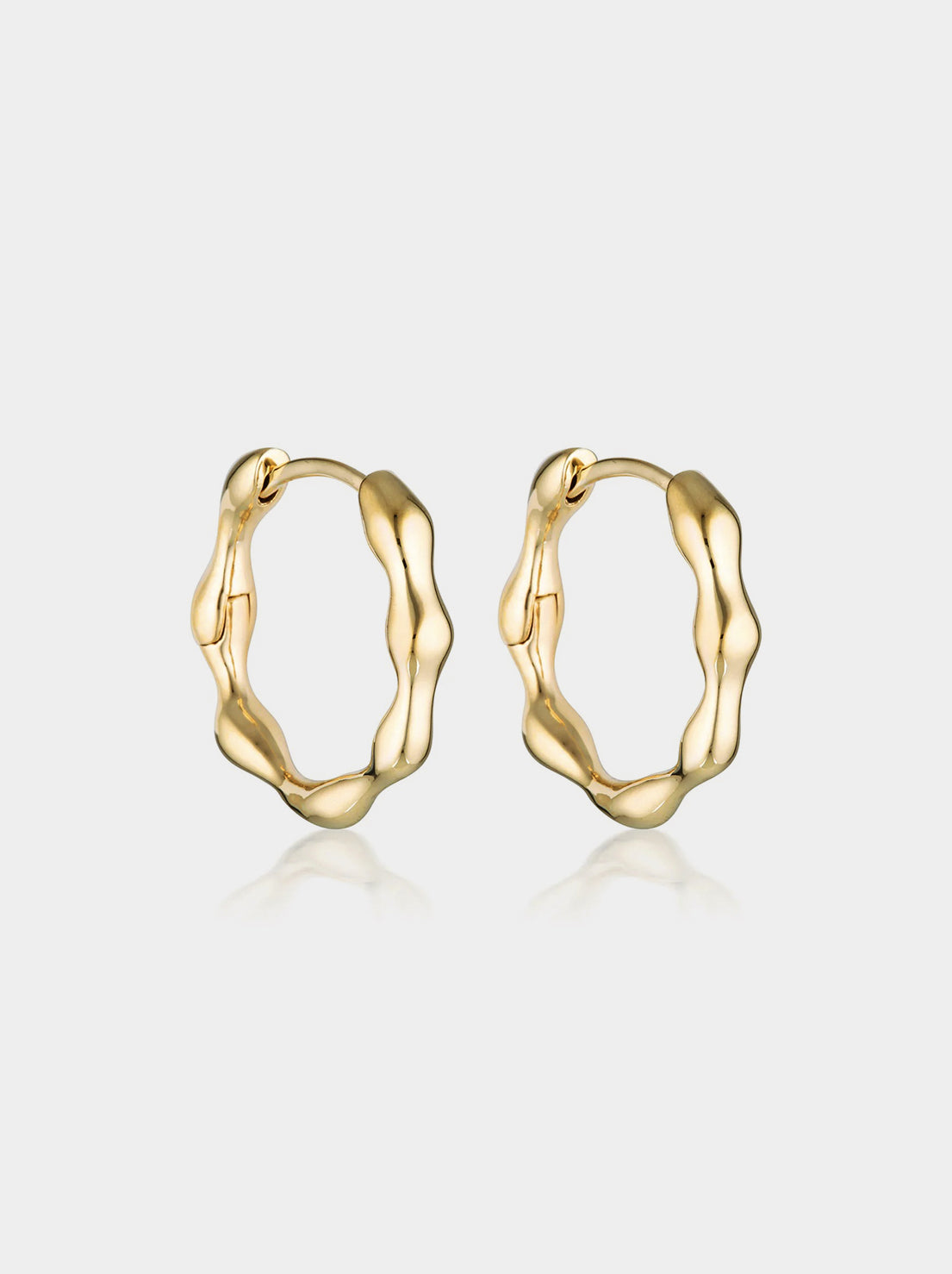 Linda Tahija - Organica Hoop Earrings - Gold Plated