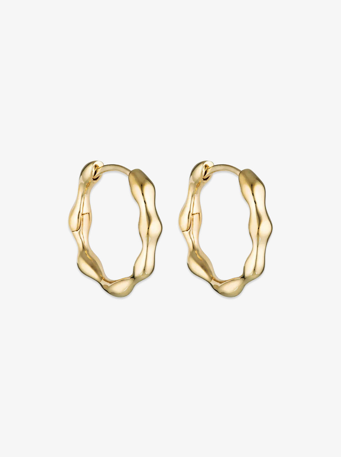 Linda Tahija - Organica Hoop Earrings - Gold Vermeil