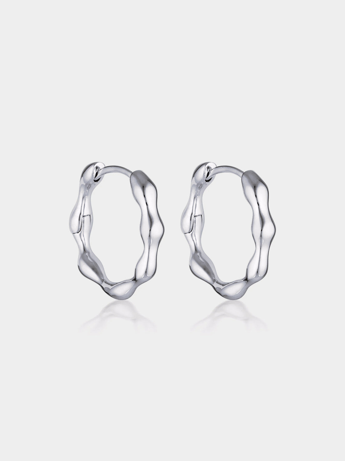 Linda Tahija - Organica Hoop Earrings - Sterling Silver