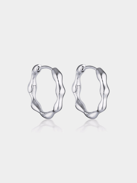 Linda Tahija - Organica Hoop Earrings - Sterling Silver