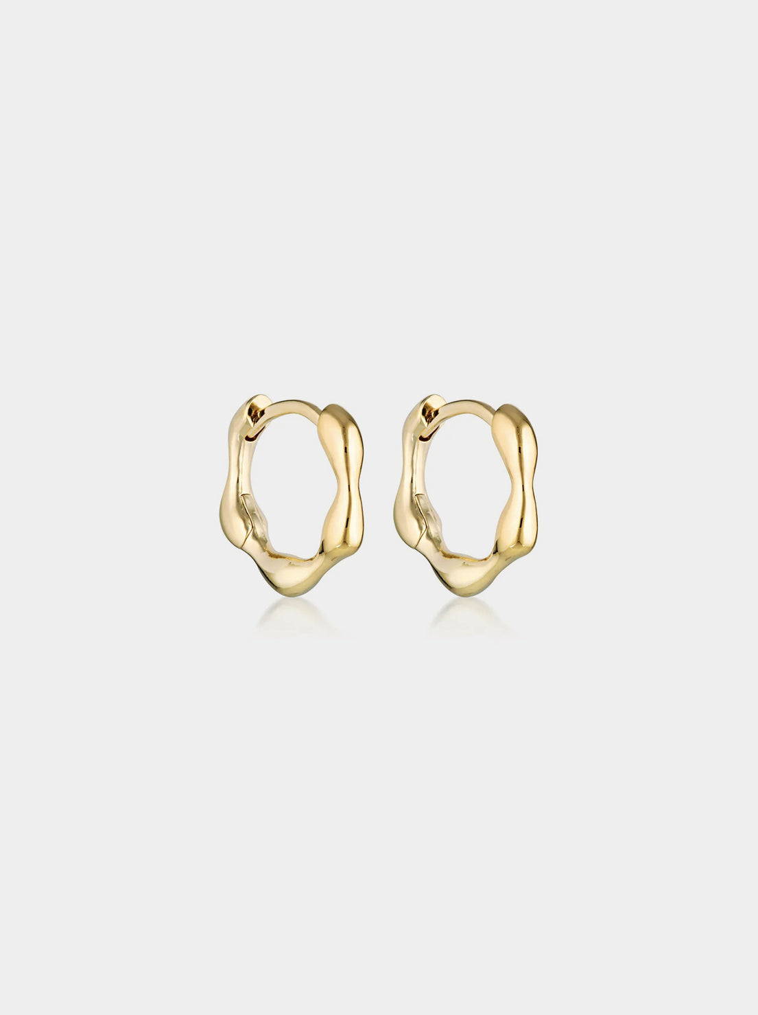 Linda Tahija - Organica Mini Huggie Earrings - Gold Plated
