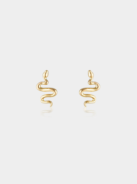 Linda Tahija - Serpent Studs - Gold plated