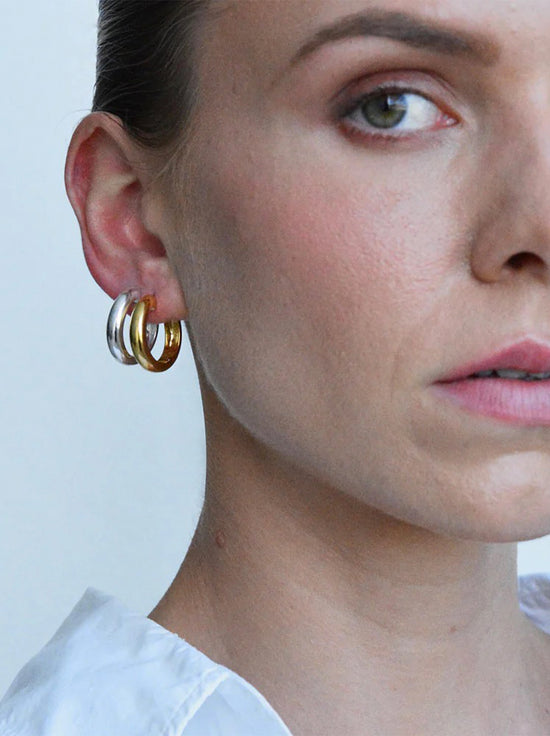 Linda Tahija - Solar Max Hoop Earrings - Gold Plated