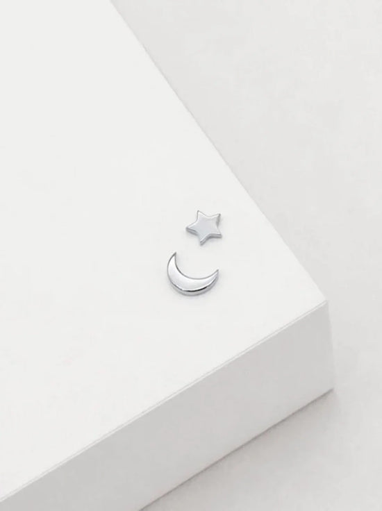 Linda Tahija - Star & Moon Studs - Sterling Silver