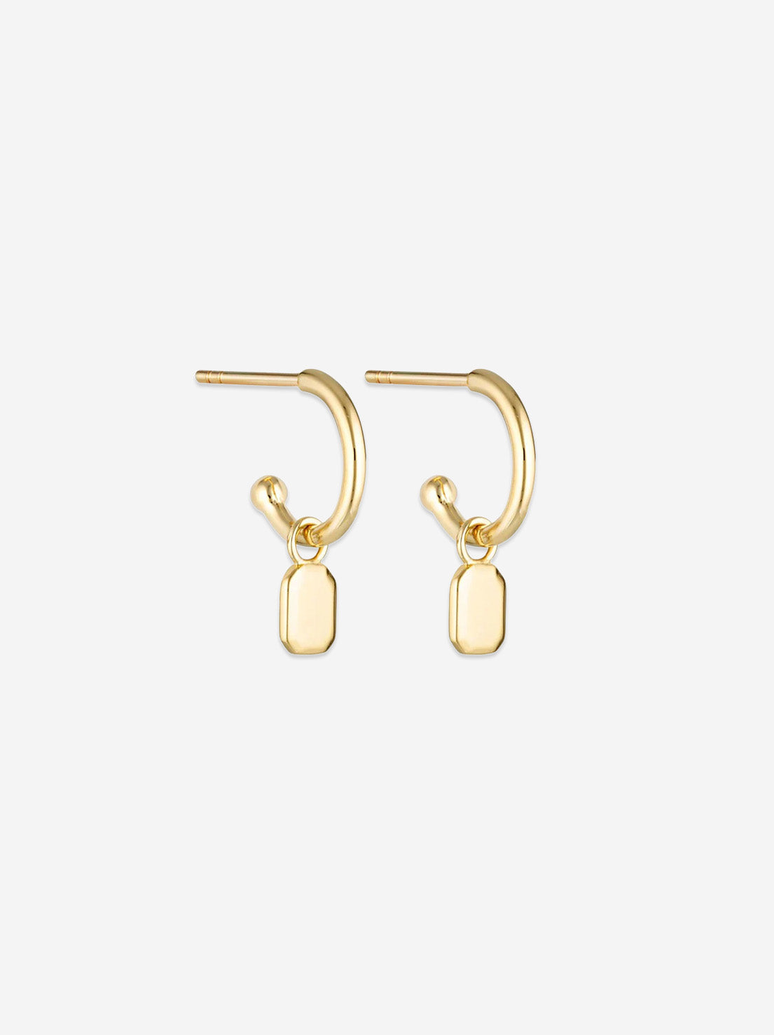 Linda Tahija - Tate Charm Hoop Earrings - Gold Plated