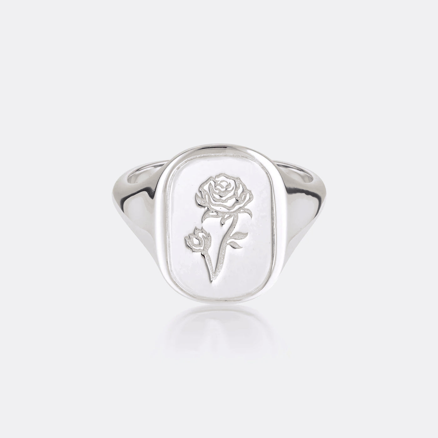 Linda Tahija - The Rose Signet Ring - Sterling Silver