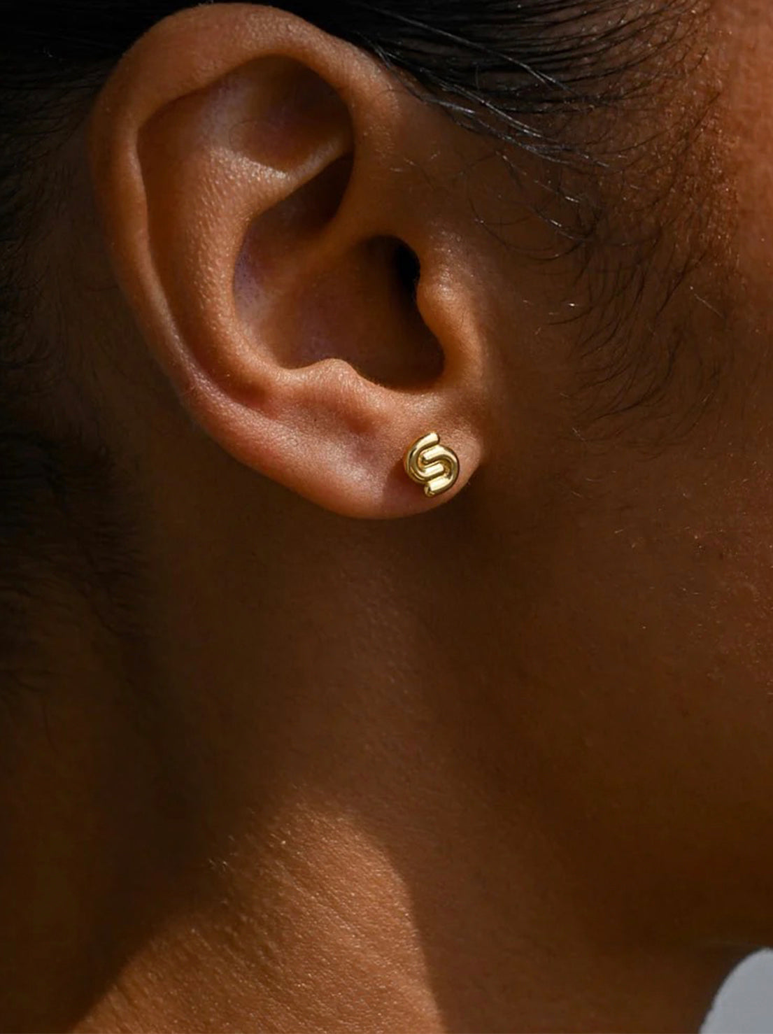 Linda Tahija - Twofold Stud Earrings - Gold Plated