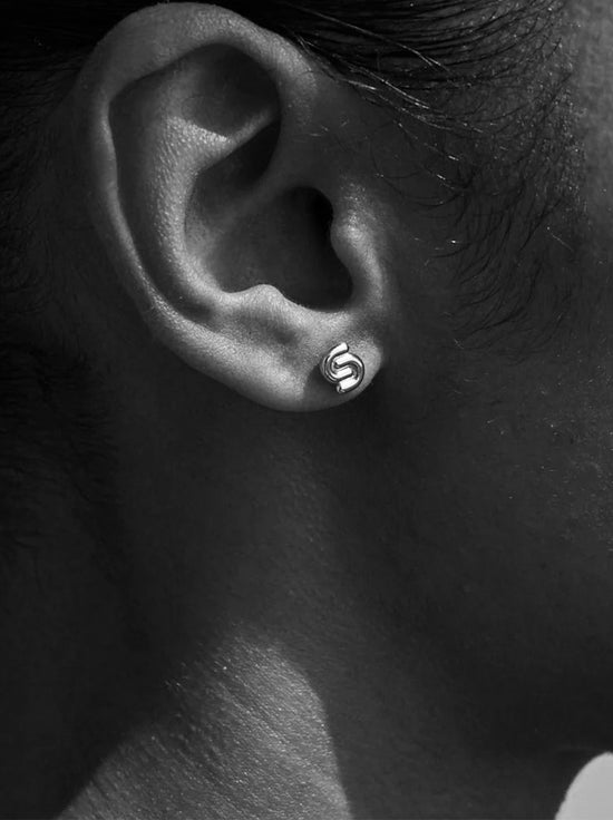 Linda Tahija - Twofold Stud Earrings - Sterling Silver