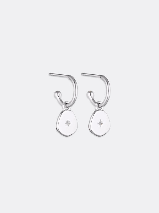 Linda Tahija - Vega Hoop Earrings -  Silver