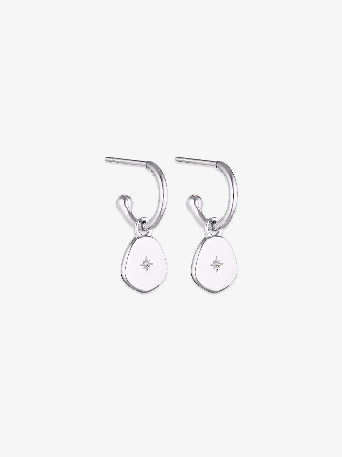 Linda Tahija - Vega Hoop Earrings -  Silver