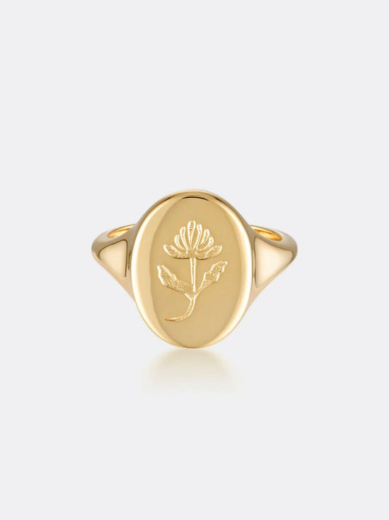 Linda Tahija - Waratah Signet Ring - Gold Vermeil