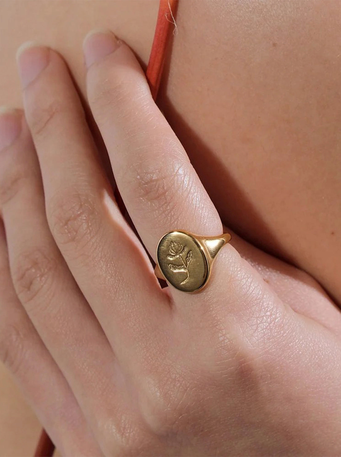 Linda Tahija - Waratah Signet Ring - Gold Vermeil