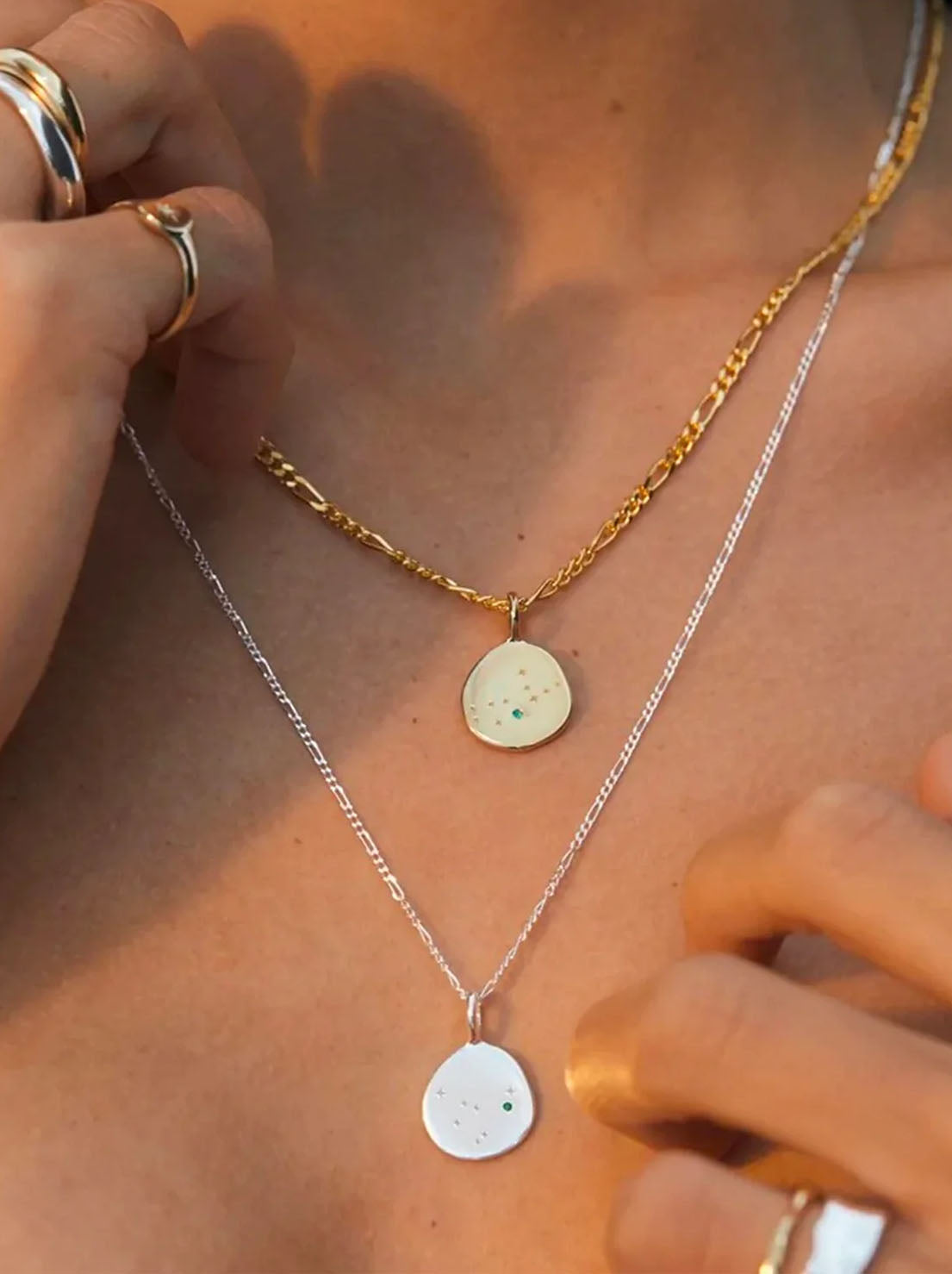 Linda Tahija - Zodiac Cable Necklace - Scorpio - Sterling Silver