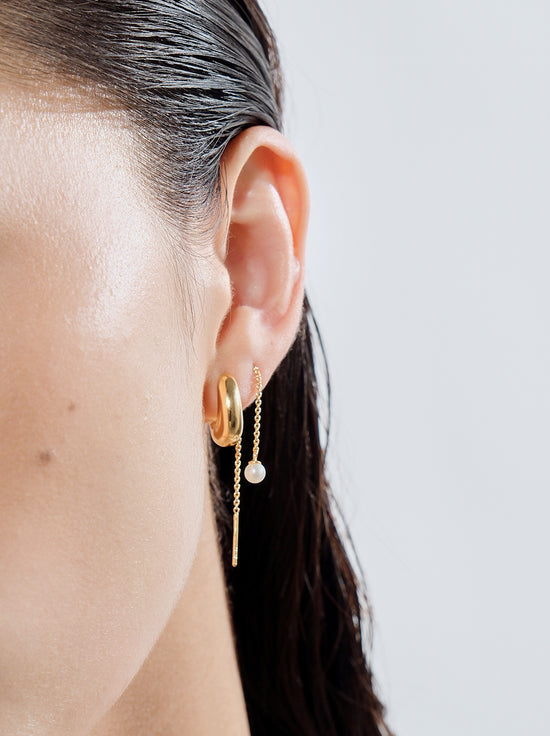 Linda Tahija - Bold Huggie Earrings - Gold Plated