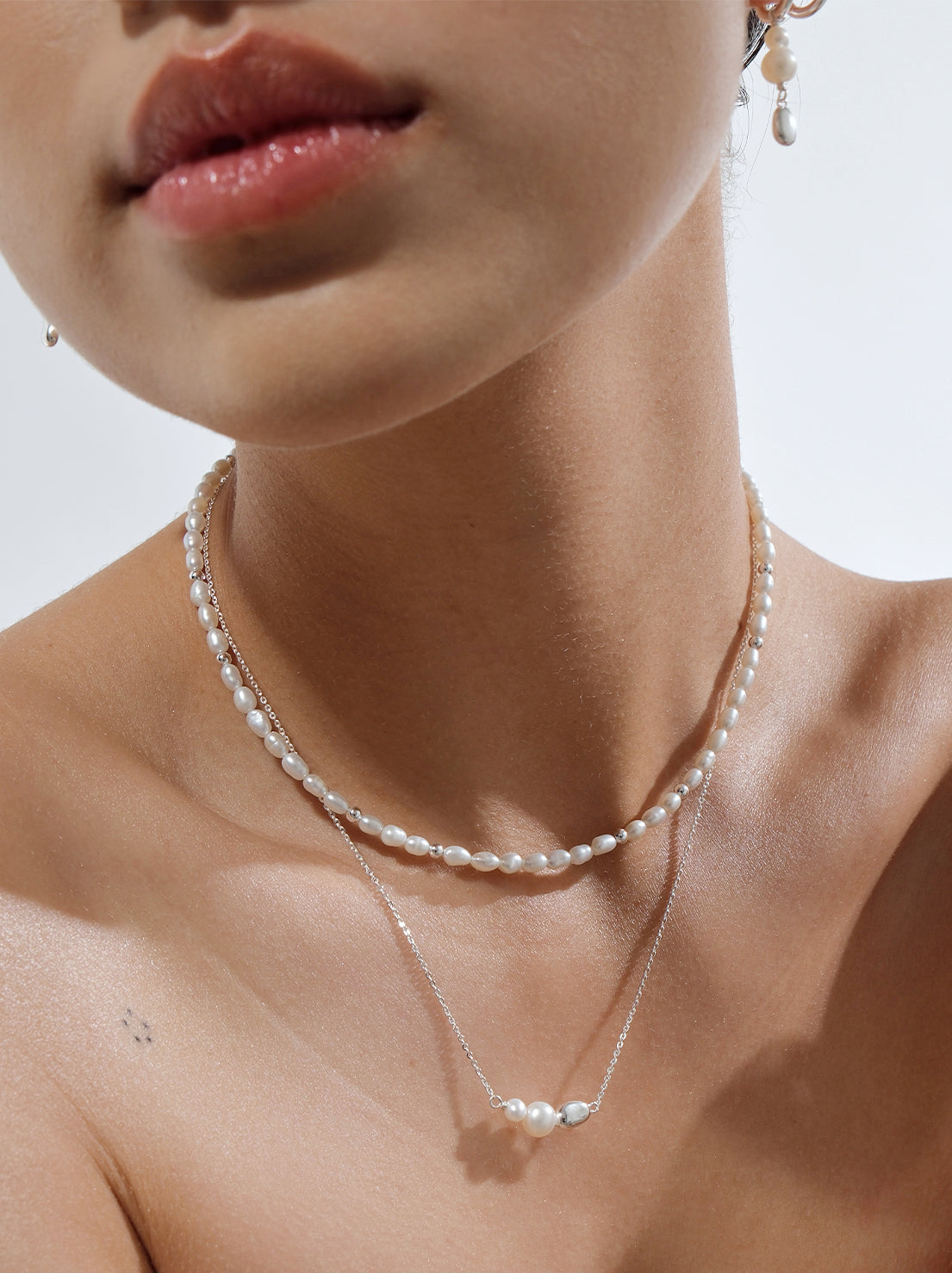 Linda Tahija - Brook Pearl Necklace - Sterling Silver