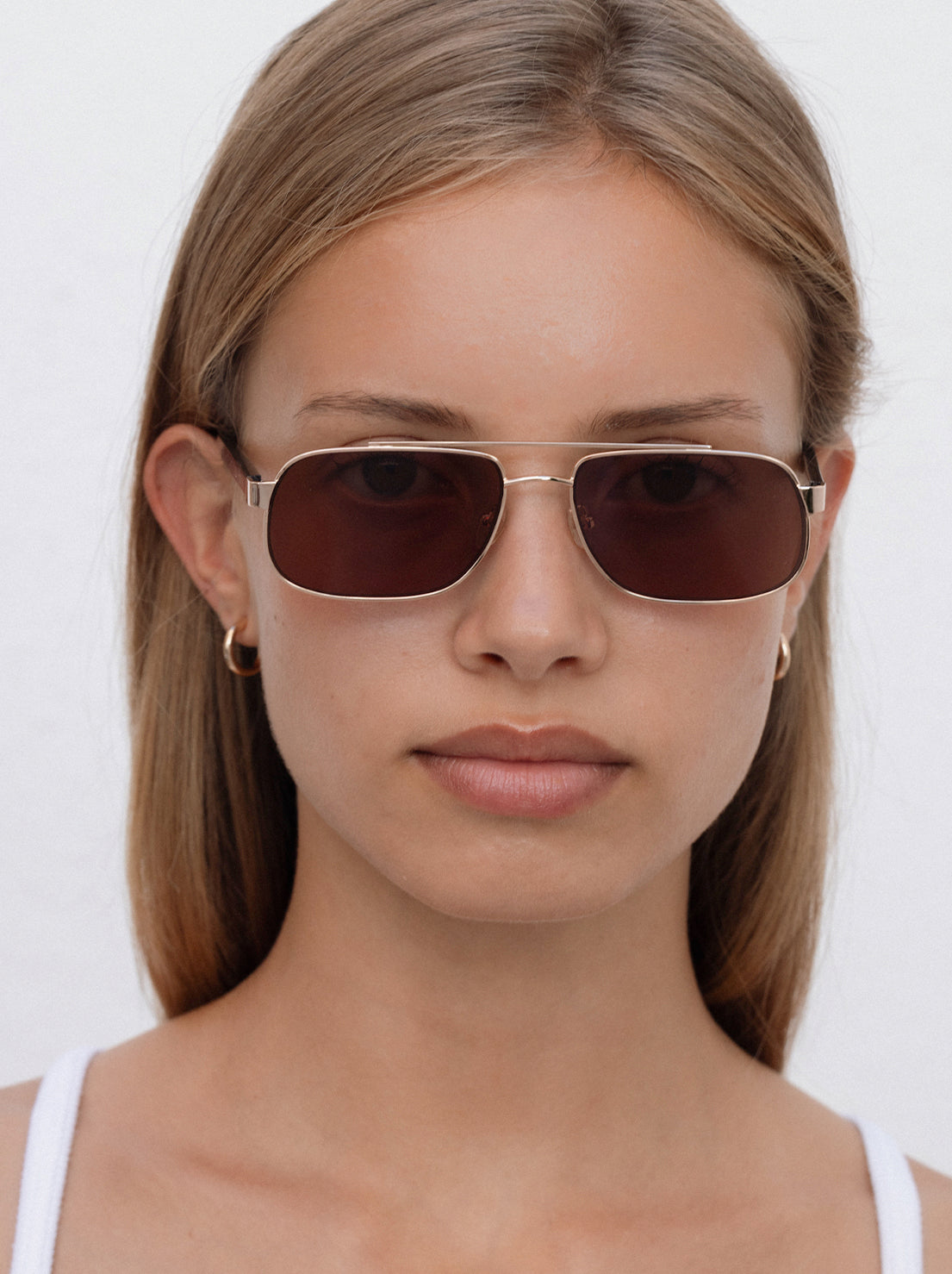 Lu Goldie - Evangeline Sunglasses - Coffee