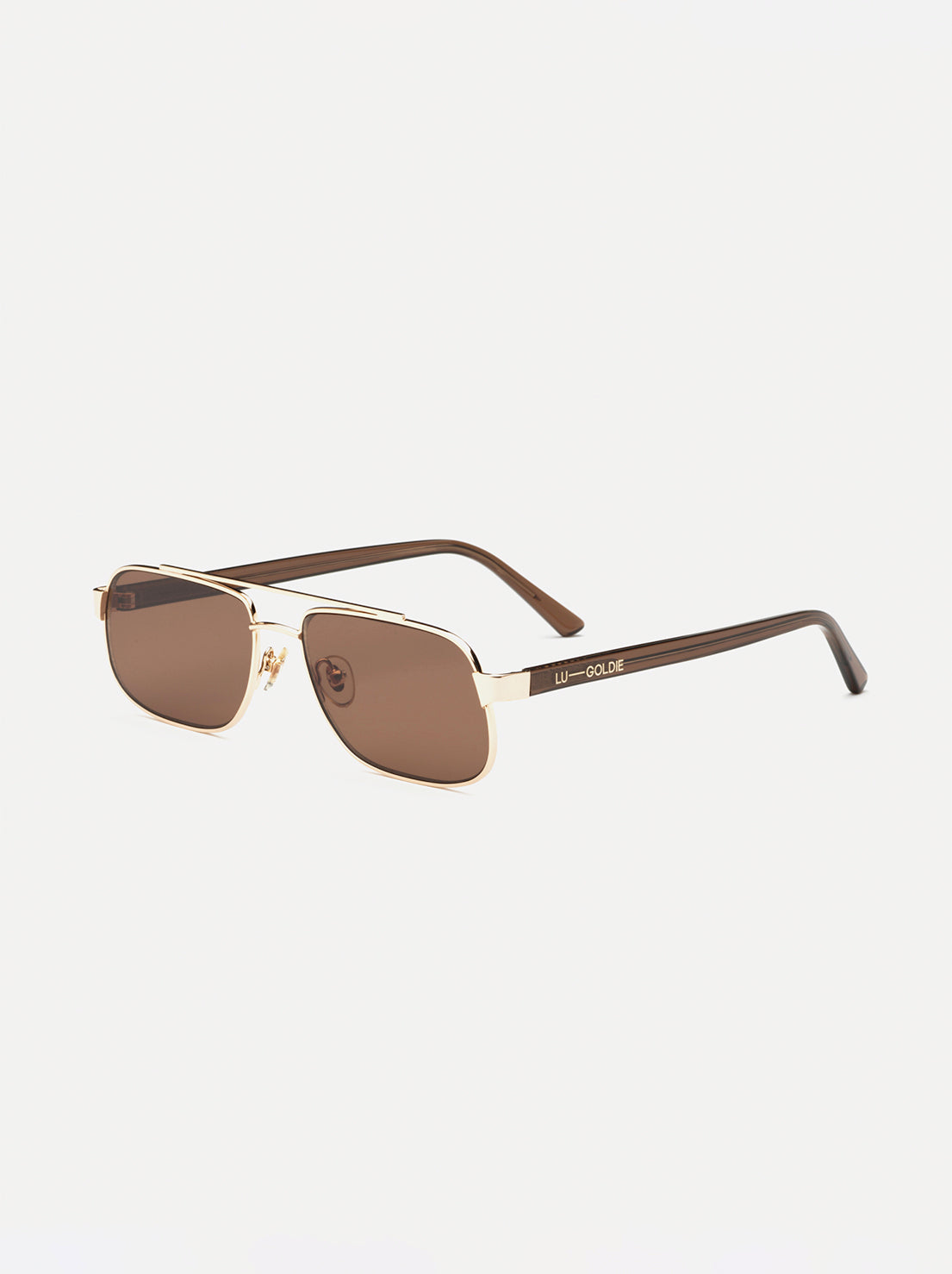 Lu Goldie - Evangeline Sunglasses - Coffee