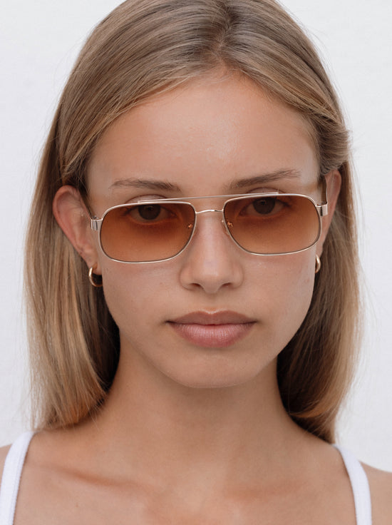 Lu Goldie - Evangeline Sunglasses - Cola