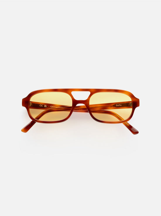 Lu Goldie - Sofia Sunglasses - Chestnut