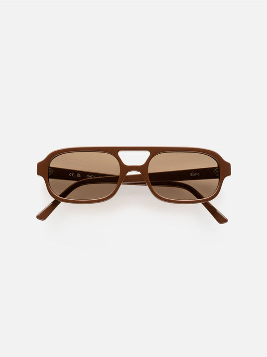Lu Goldie - Sofia Sunglasses - Cinnamon