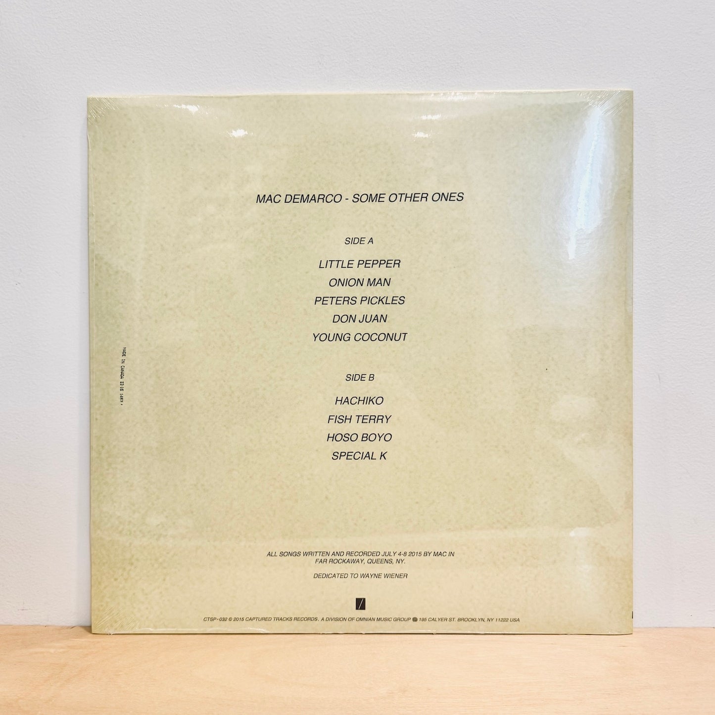 Mac Demarco - Some Other Ones. LP [Ltd. Ed. Canary Yellow Vinyl]