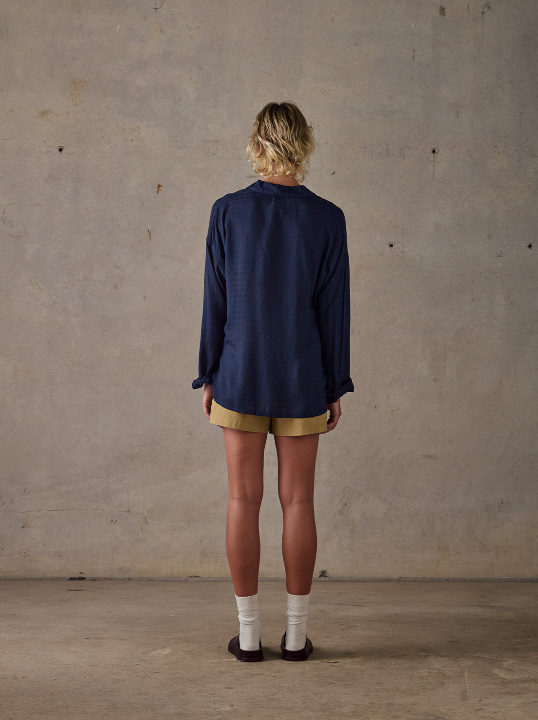 McTavish - Aloe Vera Long Sleeve Shirt - Dark Blue