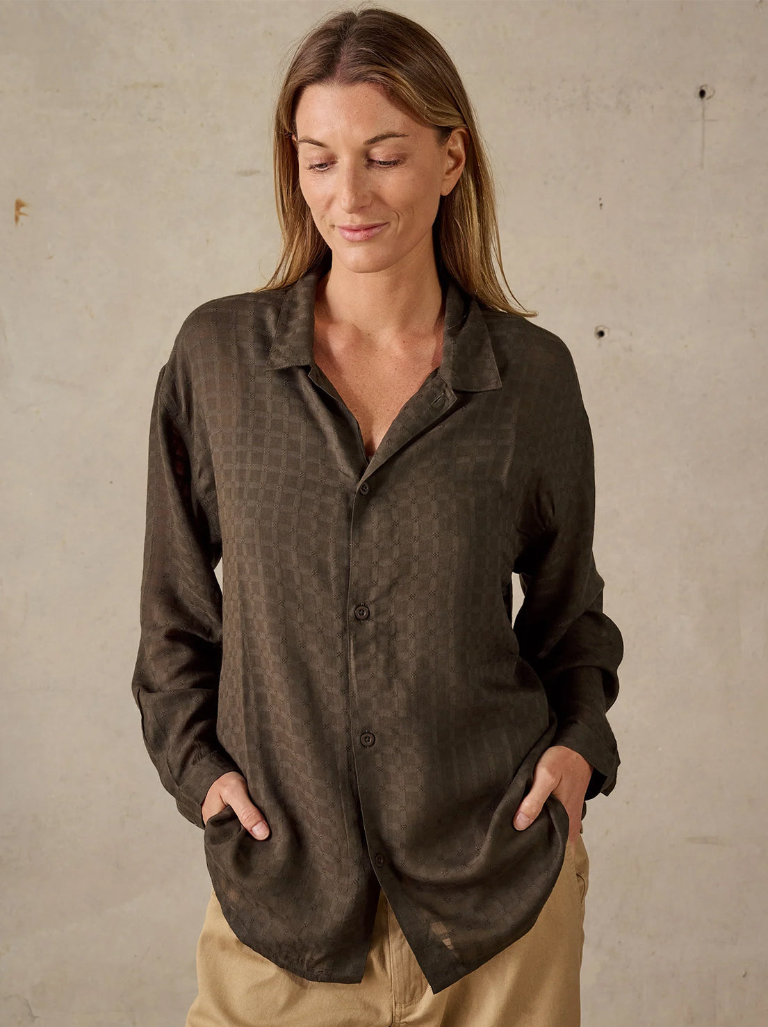 McTavish - Aloe Vera Long Sleeve Shirt - Dark Green