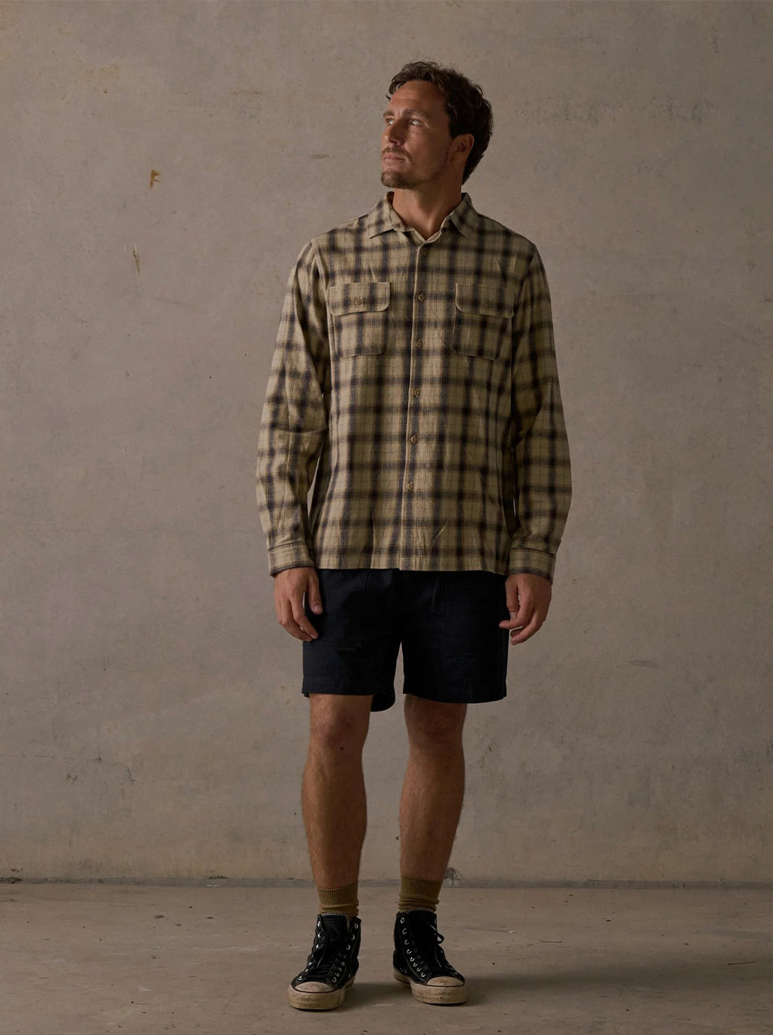 McTavish - Brushed Flannel Shirt - Tan Multi