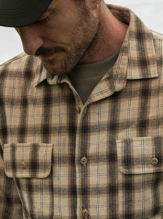 McTavish - Brushed Flannel Shirt - Tan Multi