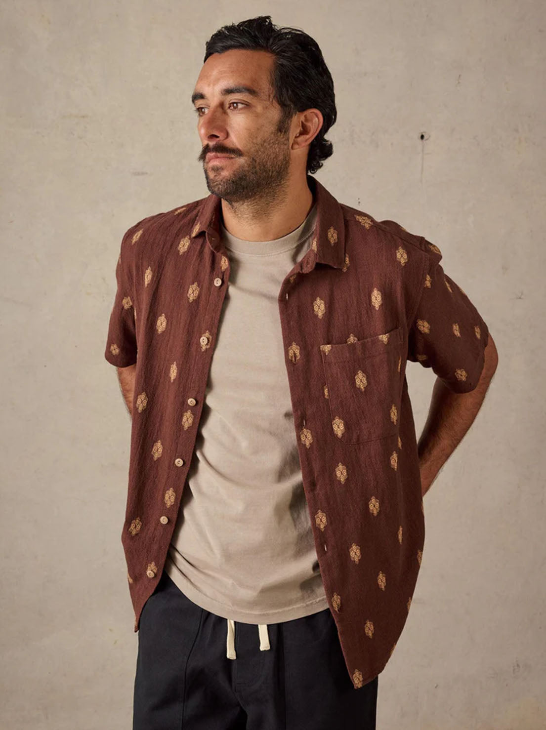 McTavish - Button Up Shirt - Brown Multi
