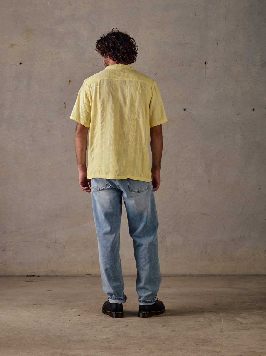 McTavish - Camp Collar Shirt - Light Yellow