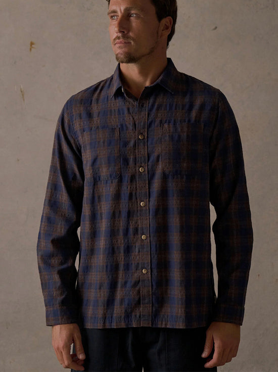 McTavish - Check Long Sleeve Shirt - Blue Multi