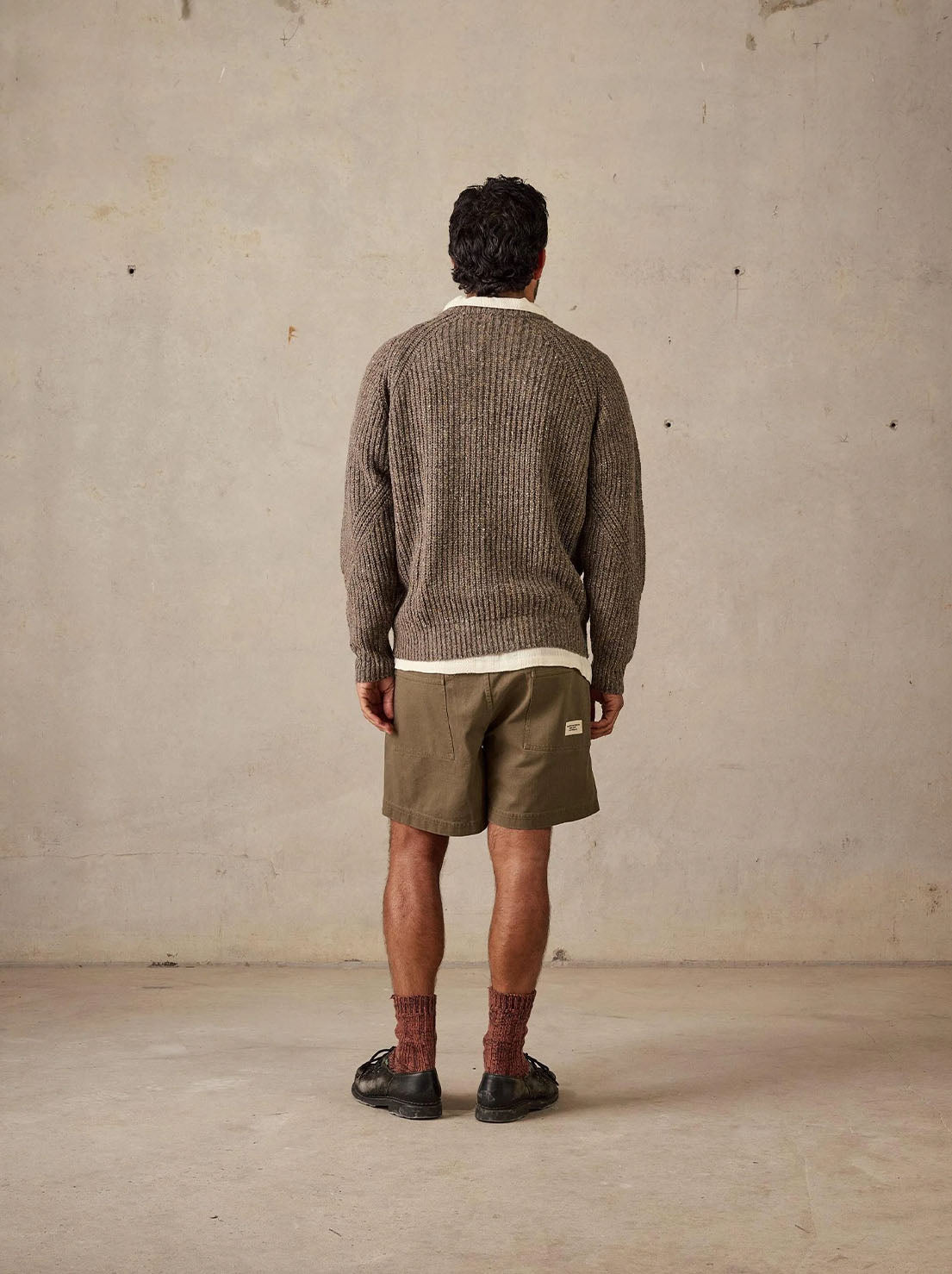 McTavish - Fisherman Knit Jumper - Brown Multi