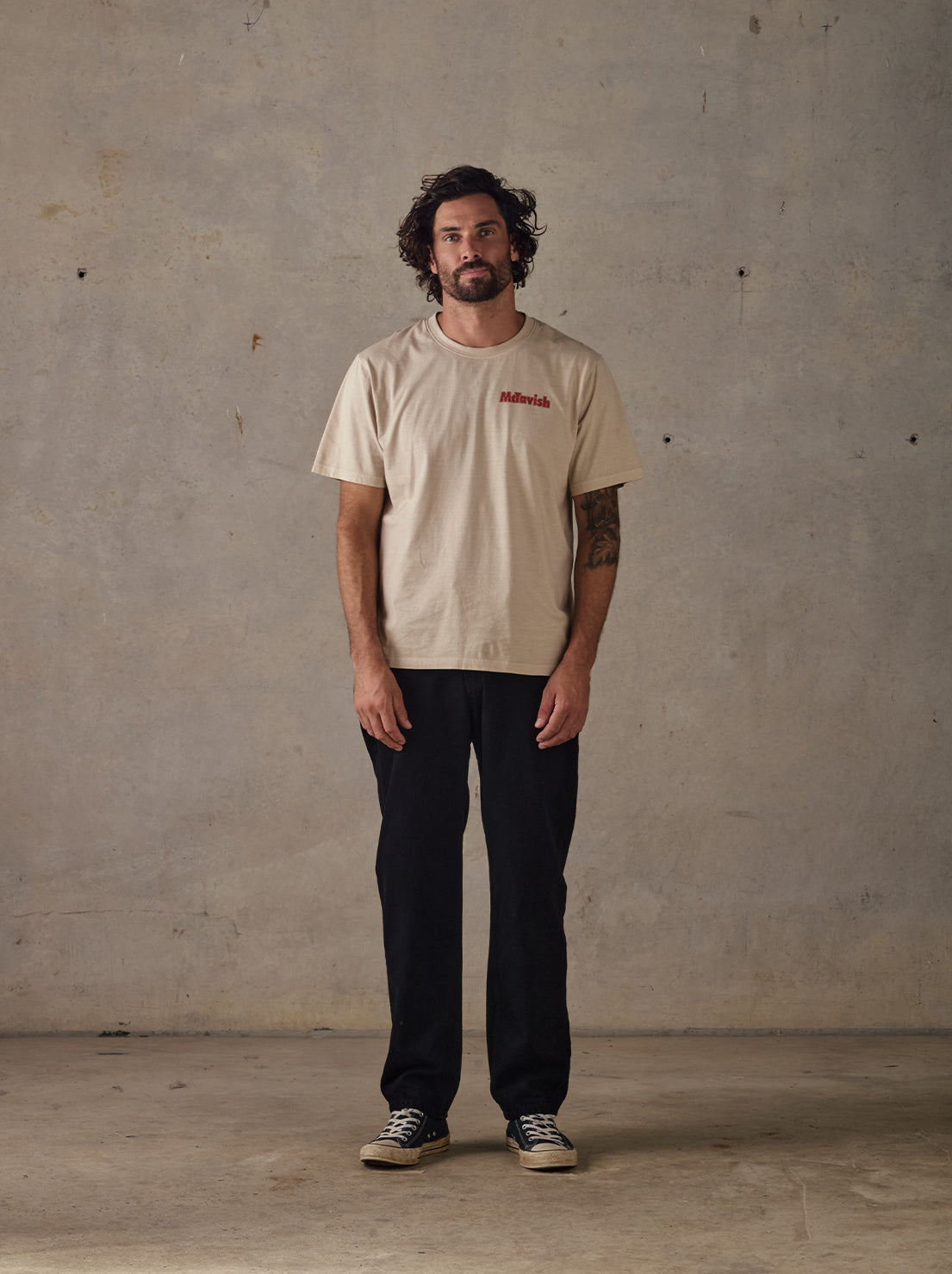 McTavish - Glassers Tee by Schuyler Beecroft - Light Tan