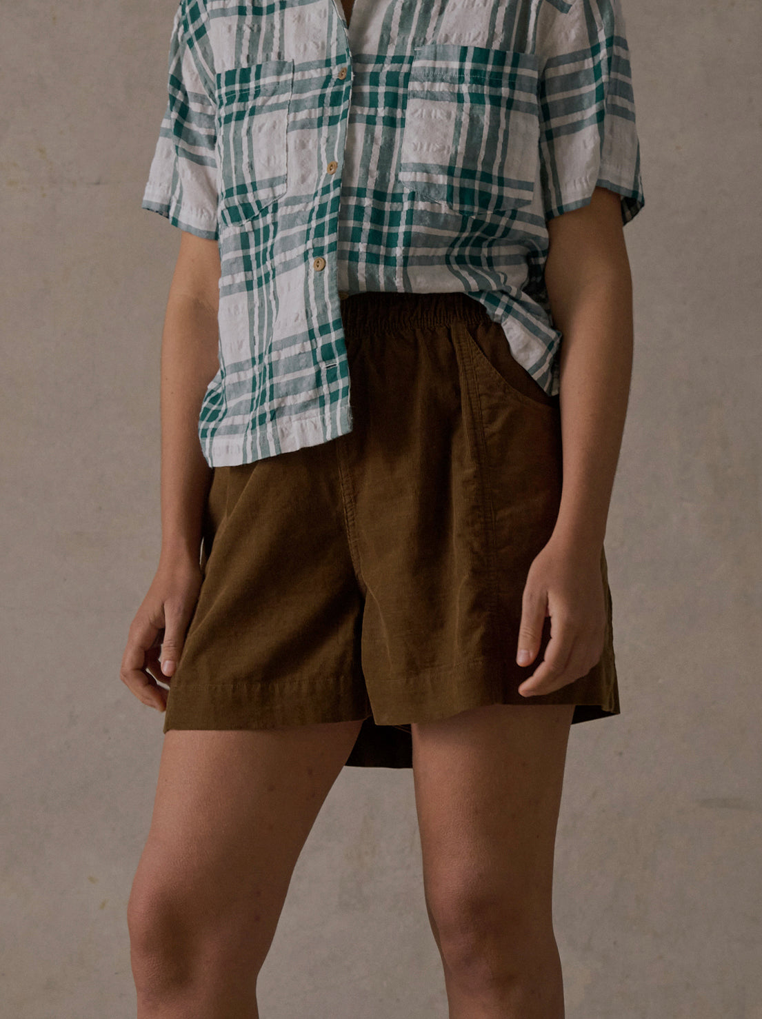 McTavish - Hip Pocket Cord Shorts - Brown