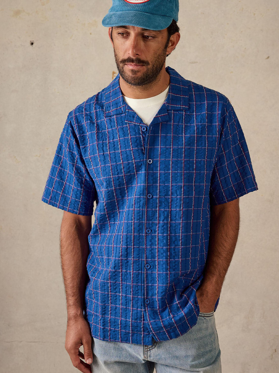 McTavish - Holiday Collar Shirt - Blue Multi