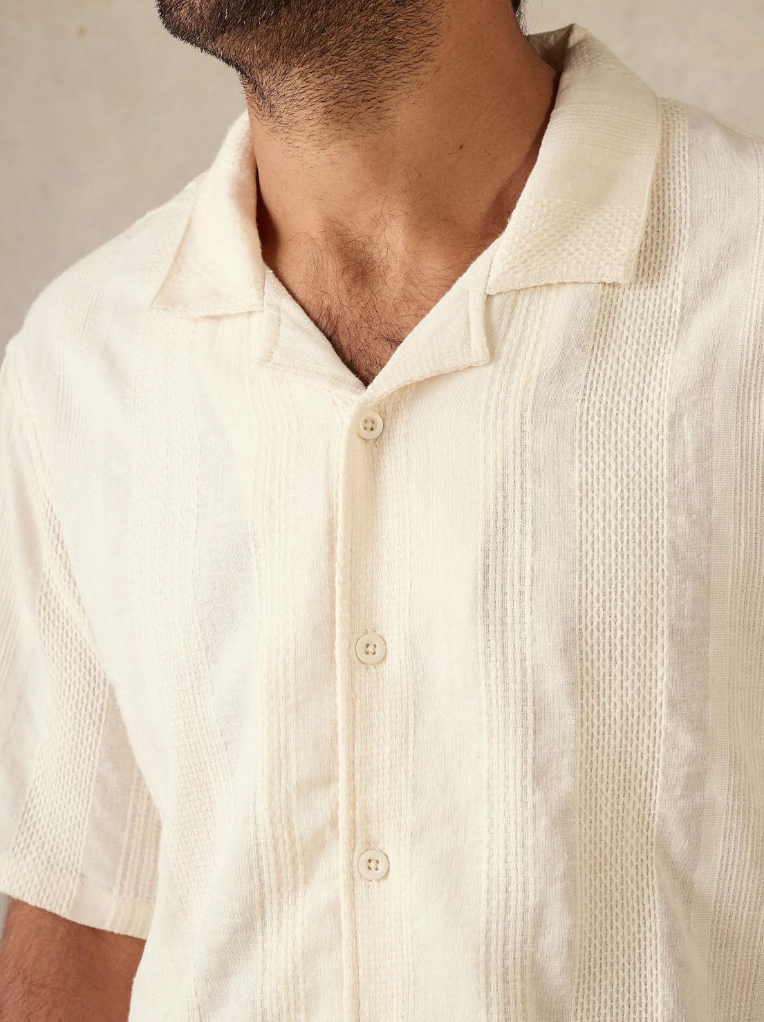 McTavish - Holiday Collar Shirt - Chalk