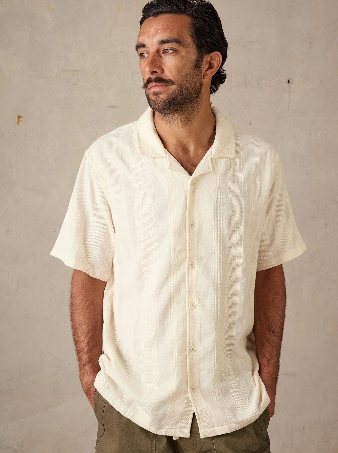 McTavish - Holiday Collar Shirt - Chalk