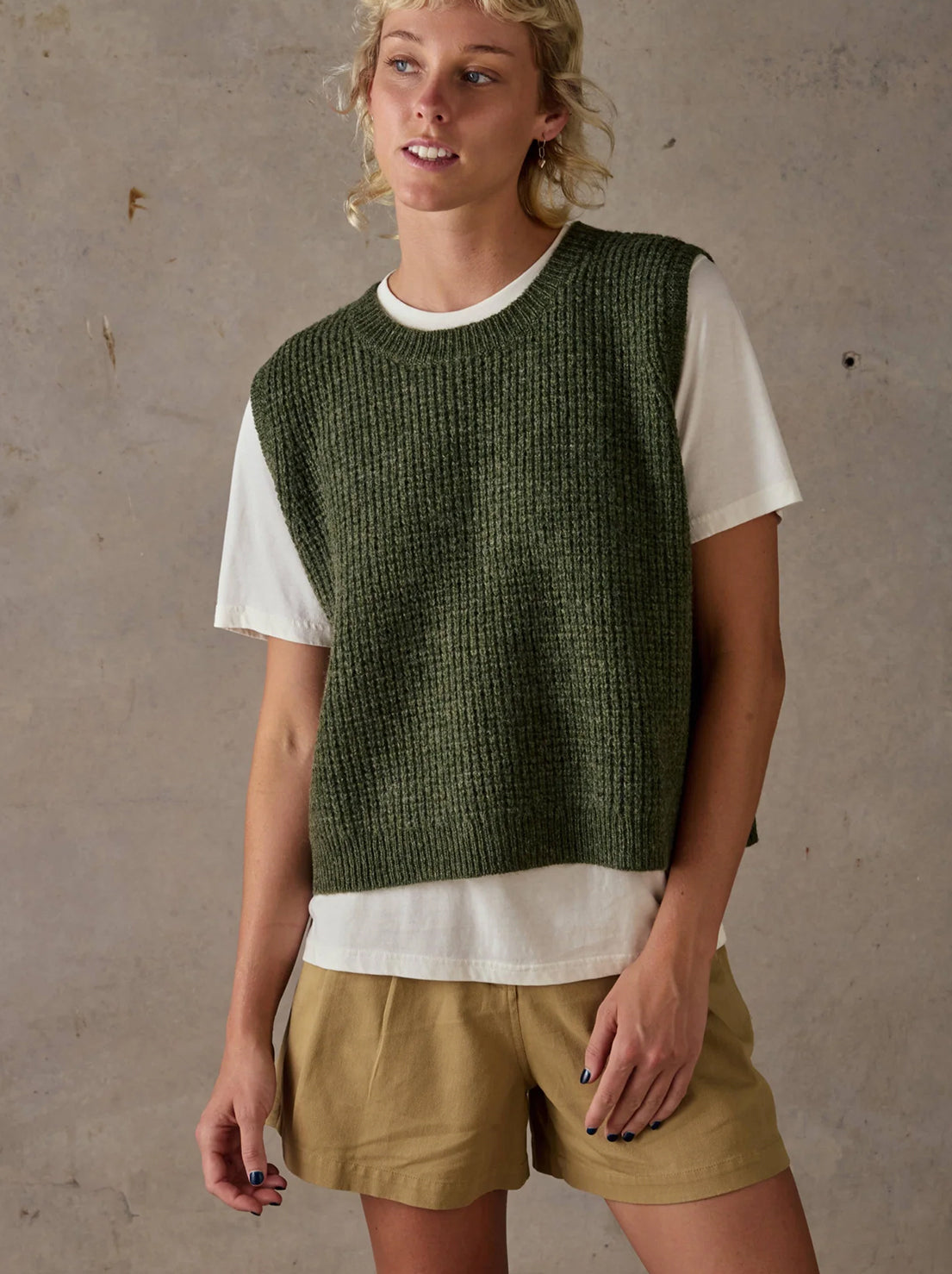 McTavish - Knit Vest - Green Multi