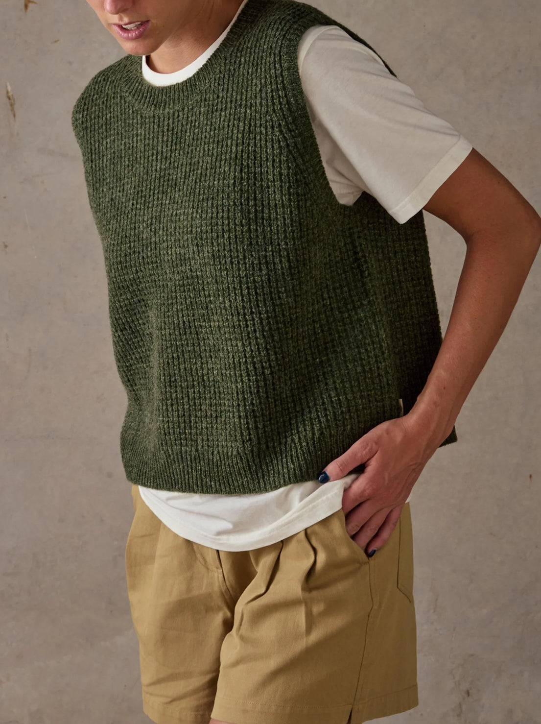 McTavish - Knit Vest - Green Multi