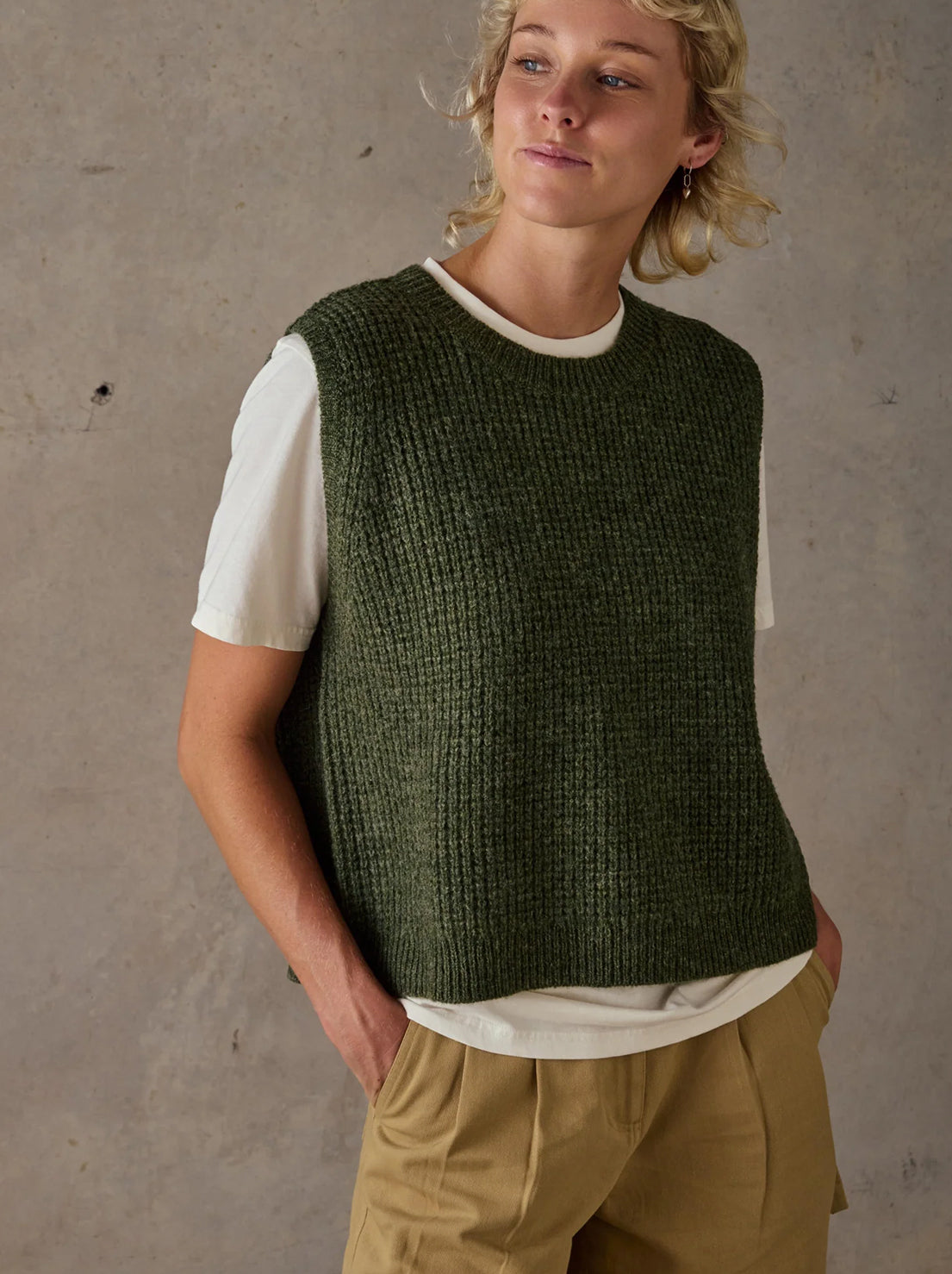 McTavish - Knit Vest - Green Multi