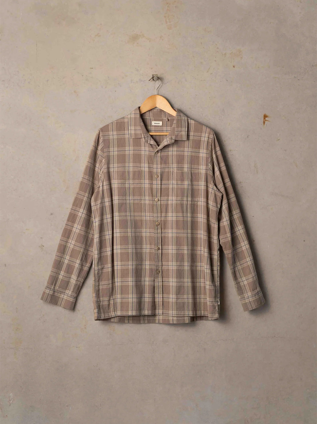 McTavish - Light Check Long Sleeve Shirt - Grey Multi