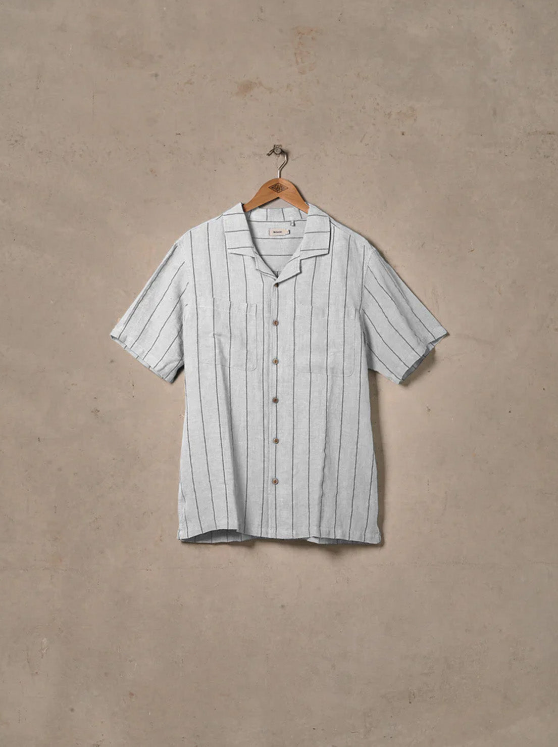 McTavish - Linen Stripe Shirt - White Multi
