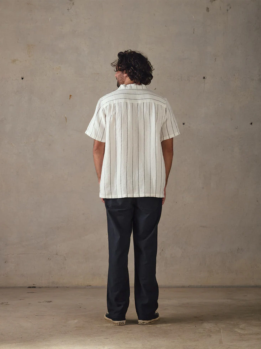 McTavish - Linen Stripe Shirt - White Multi