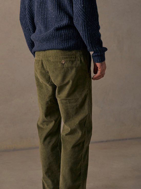 McTavish - Mens Cord Pants - Ash Green