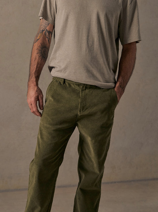 McTavish - Mens Cord Pants - Ash Green