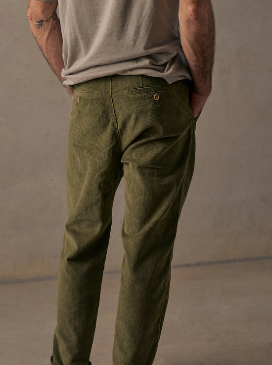 McTavish - Mens Cord Pants - Ash Green