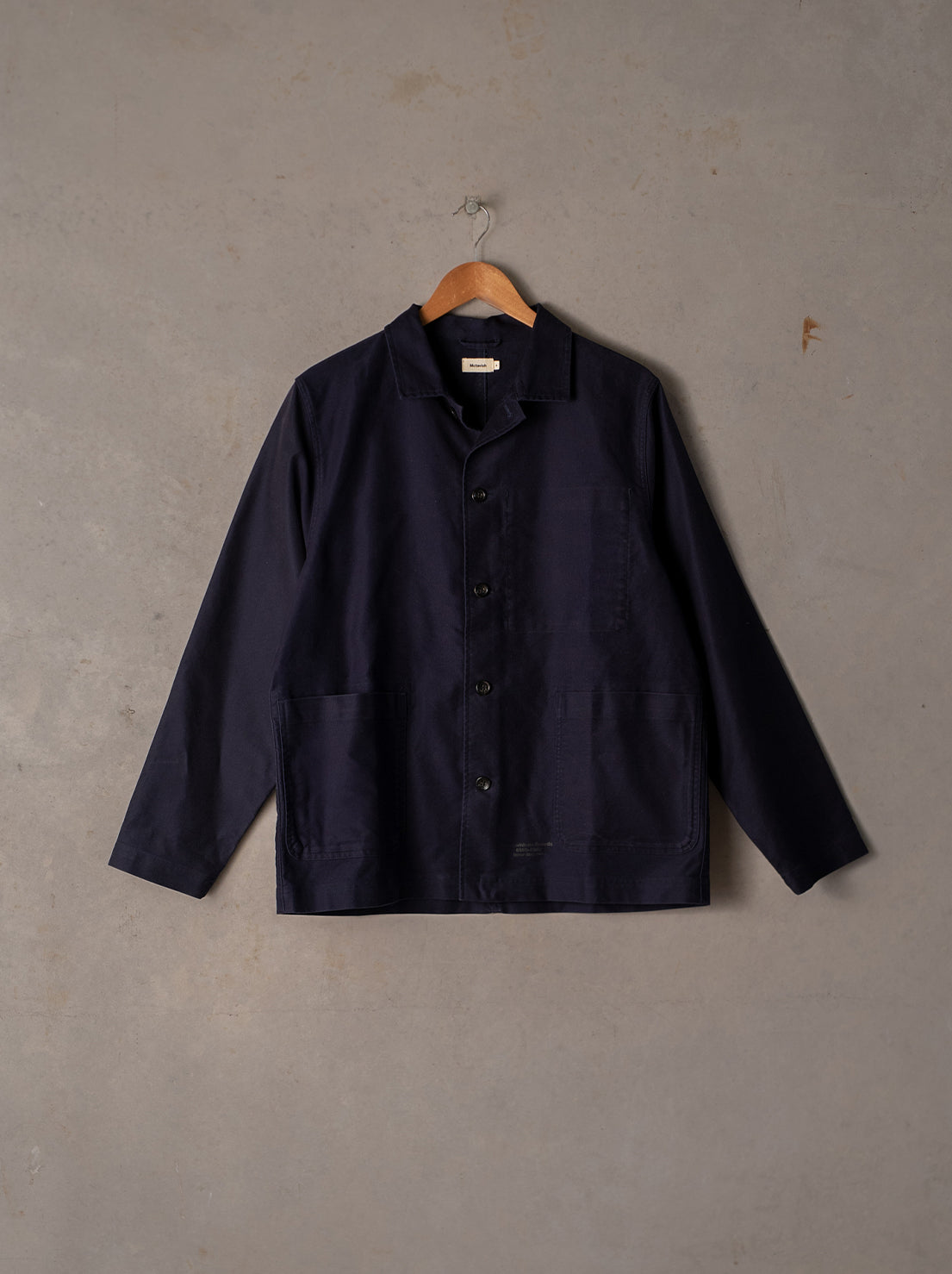 McTavish - Moleskin Worker Jacket - Dark Blue