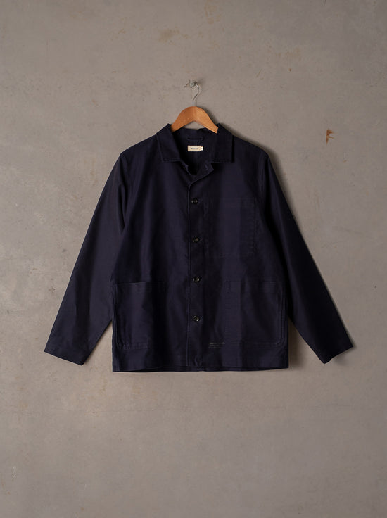 McTavish - Moleskin Worker Jacket - Dark Blue